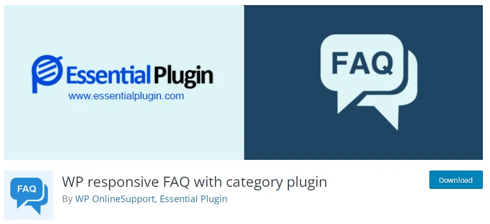 Plugin WP responsive FAQ with category